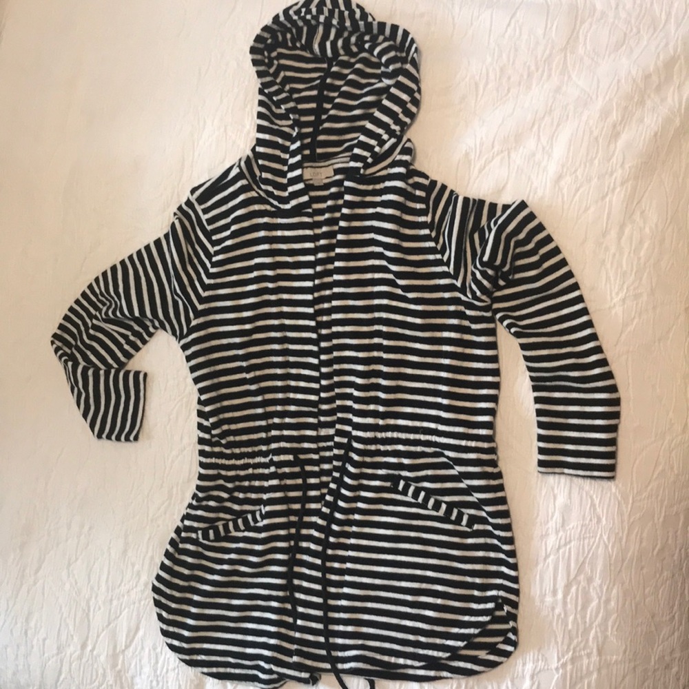 Loft striped cardigan hoodie